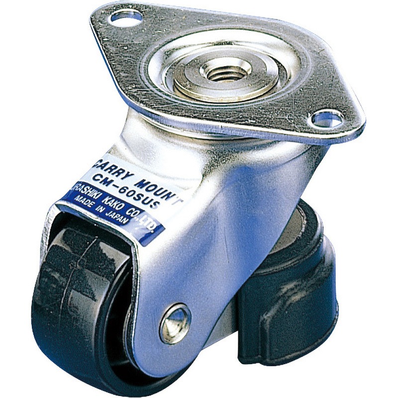 CM-60SUS キャリマウント 倉敷化工 6ナイロン車輪 ステンレス仕様 キャスター標準タイプ   CM-60SUS