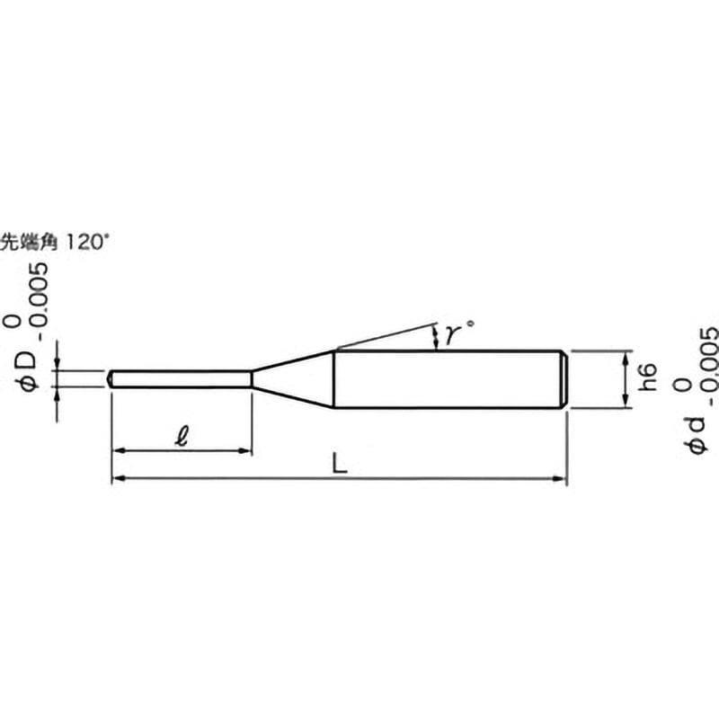 MDR-R 0.92 無限ミニチュアドリル NS(日進工具) 超微粒子超硬合金 刃径