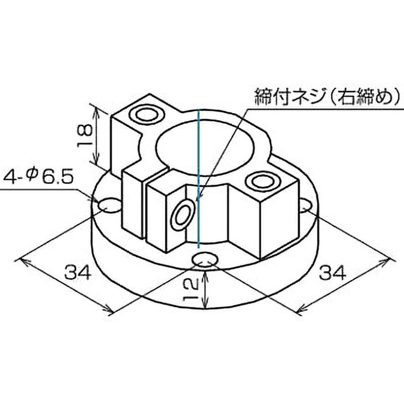 PH614 PH614 三好キカイ(旧:三好パイジョン) 水平穴 右締め Φ58×30サイズ