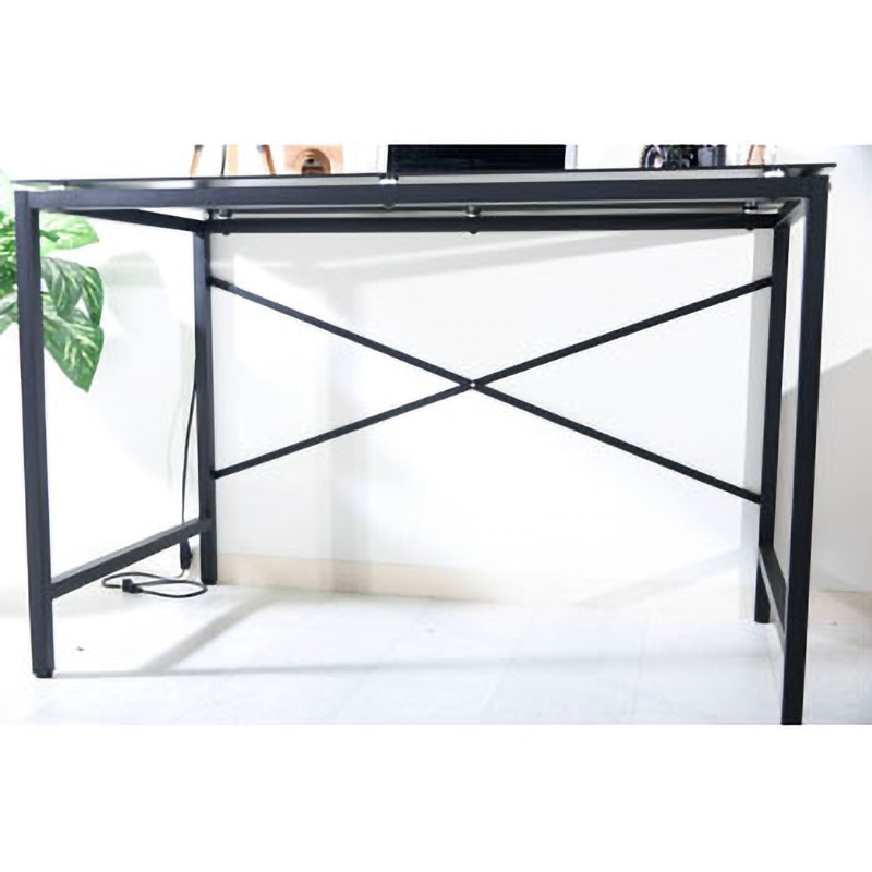 14076 ワークデスク ガラストップ 1台 不二貿易 【通販モノタロウ】