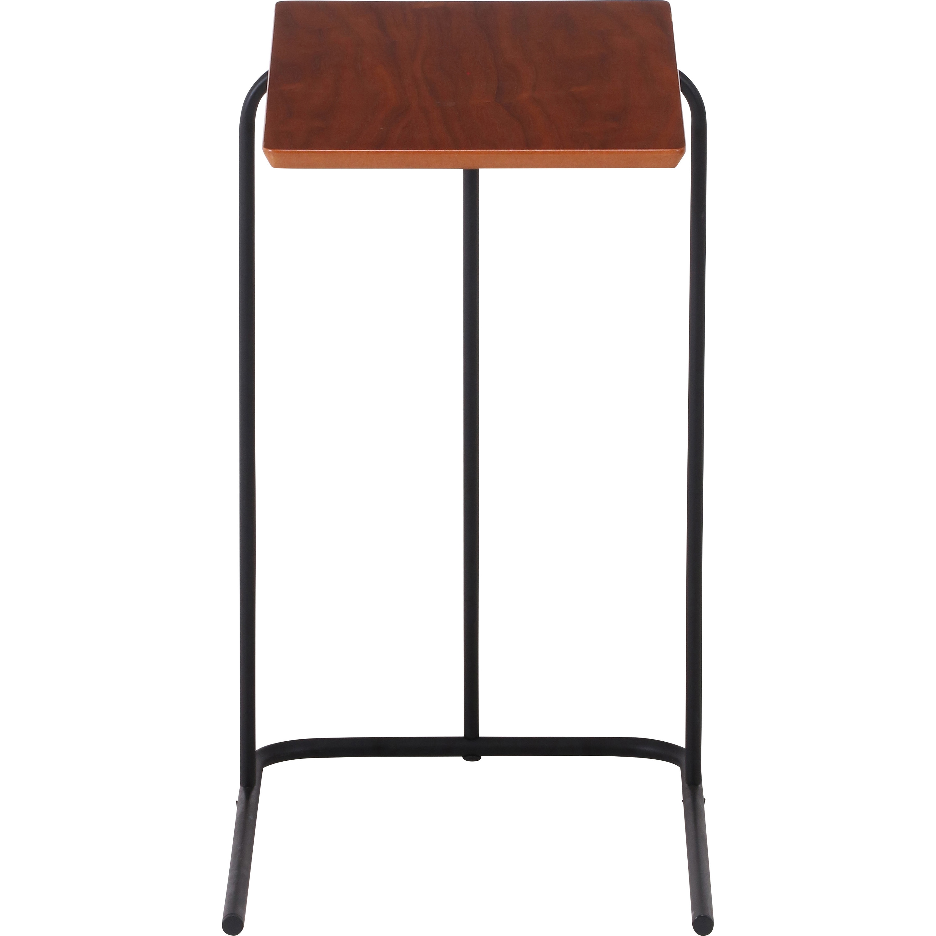 12519 突板サイドテーブル 不二貿易 ブラウン/ブラック色 高さ600mm幅