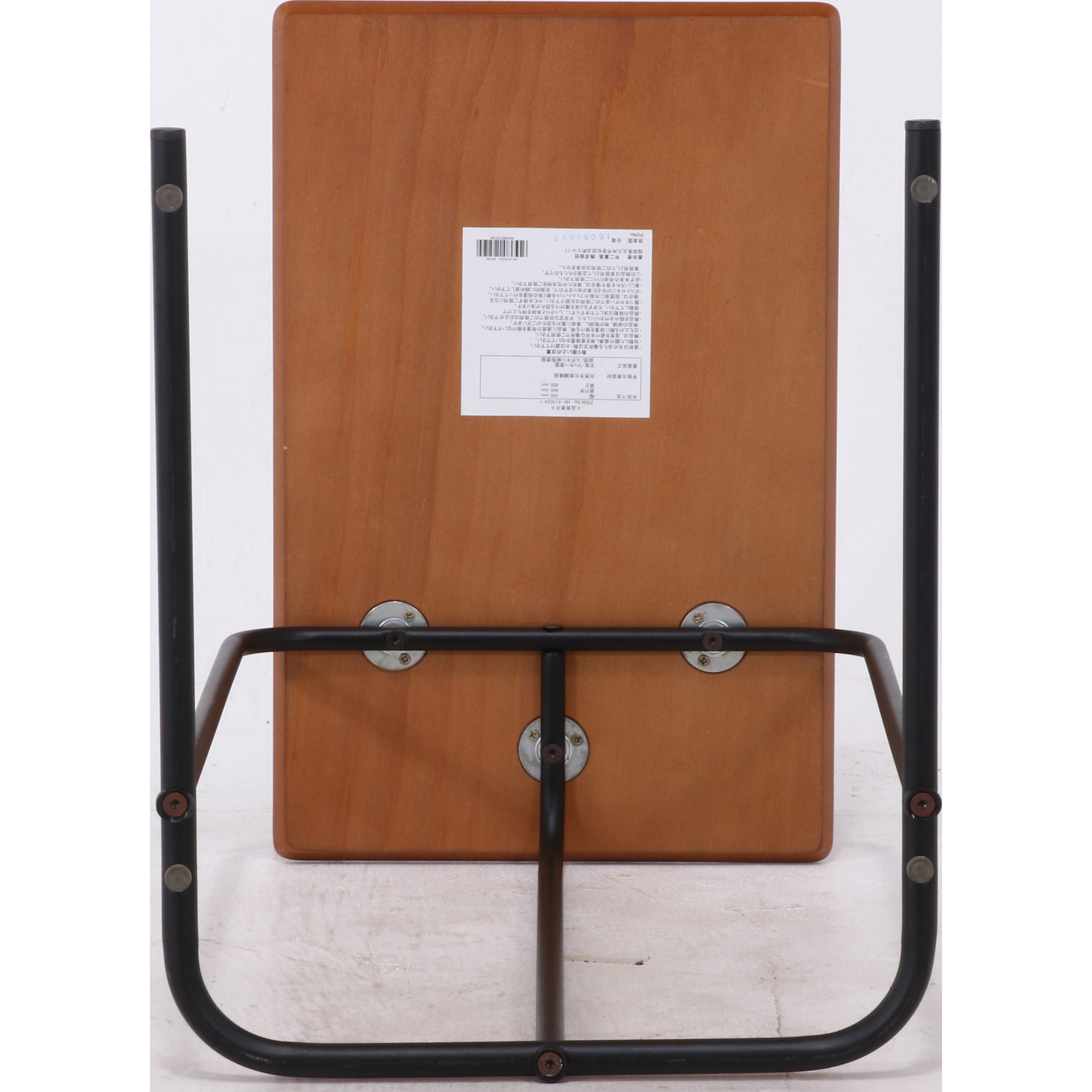 12519 突板サイドテーブル 不二貿易 ブラウン/ブラック色 高さ600mm幅