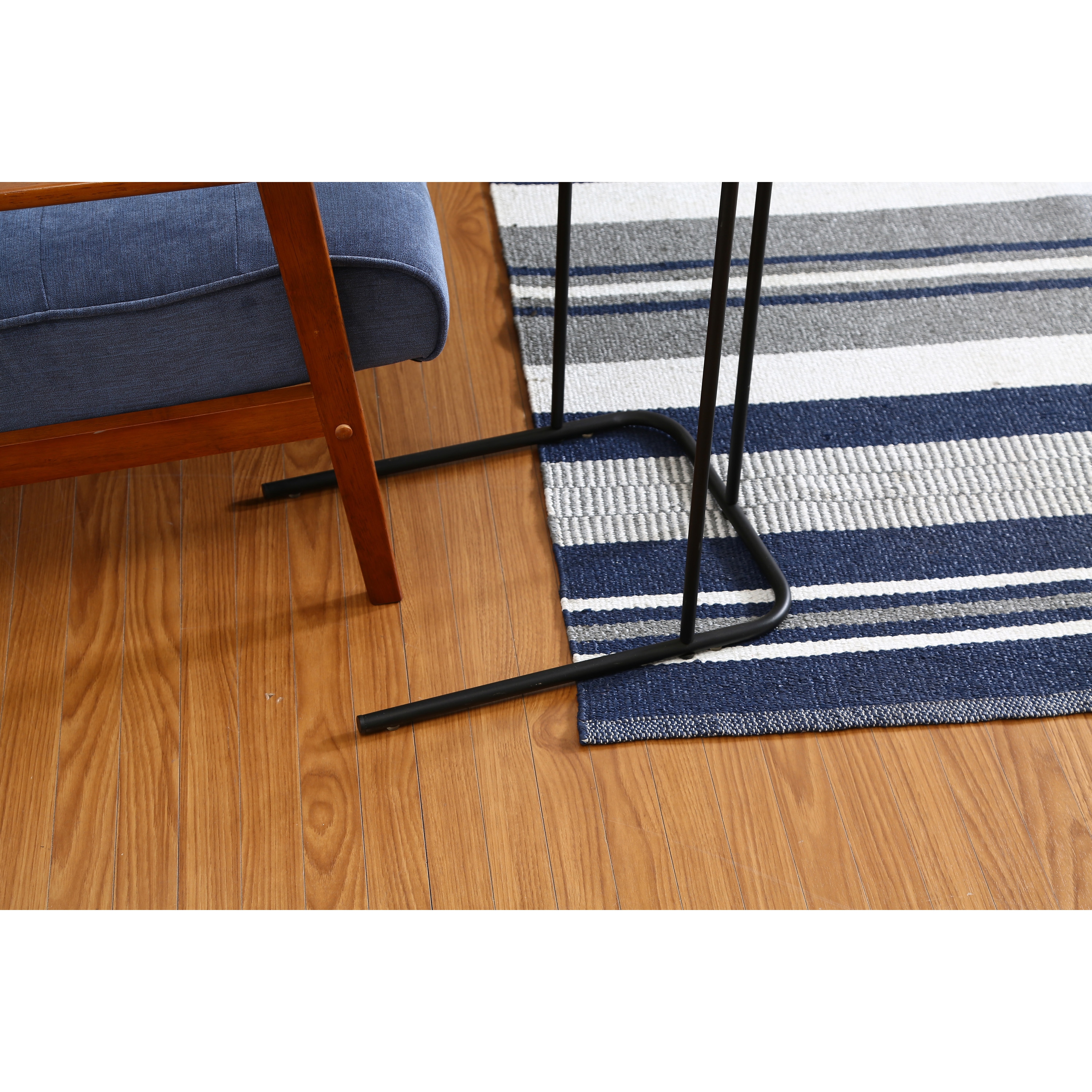 12519 突板サイドテーブル 不二貿易 ブラウン/ブラック色 高さ600mm幅