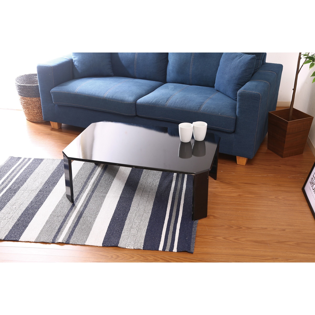 12848 UVローテーブル ルーチェ 不二貿易 ブラック色 高さ320mm幅900mm