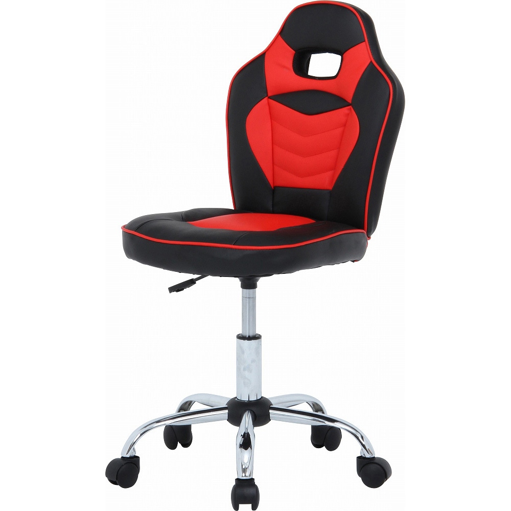 60700 レーシングチェア キッズ用 不二貿易 レッド色 高さ825