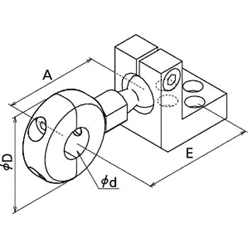 BC19-007871B ボールブラケット(丸穴 セパレートタイプ) 1個 三好キカイ(旧:三好パイジョン) 【通販モノタロウ】