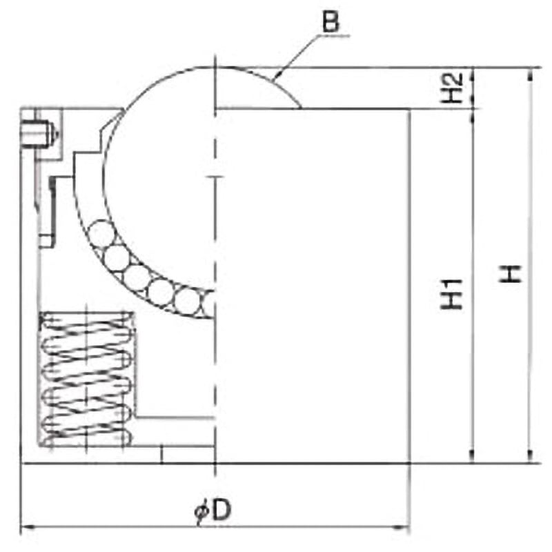 C-6HS スプリングクッション式フリーベア・上向用 1個 フリーベアコーポレーション 【通販モノタロウ】