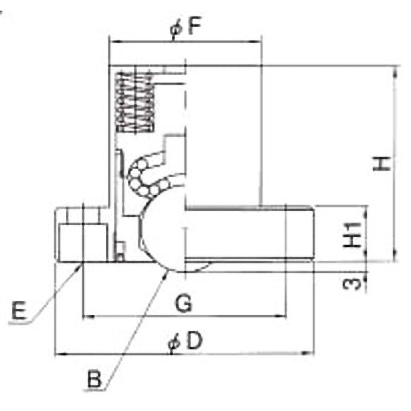 C-6DS スプリングクッション式フリーベア・下向用 1個 フリーベアコーポレーション 【通販モノタロウ】