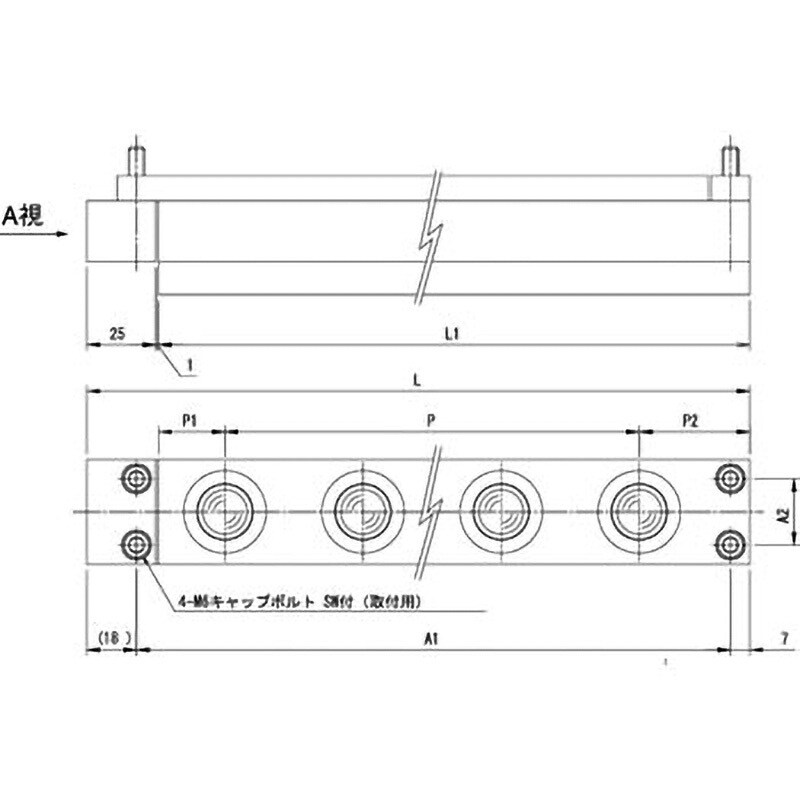 AFU-5057D-10 エアー浮上式 フリーベアユニット・下向タイプ 1個 