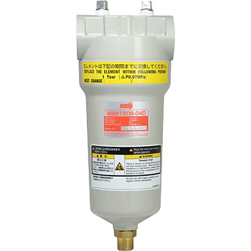 MSM75B-03D ミクロミストフィルタ MSM75～250 明治機械製作所 ねじの種類Rc 管接続口径3/8