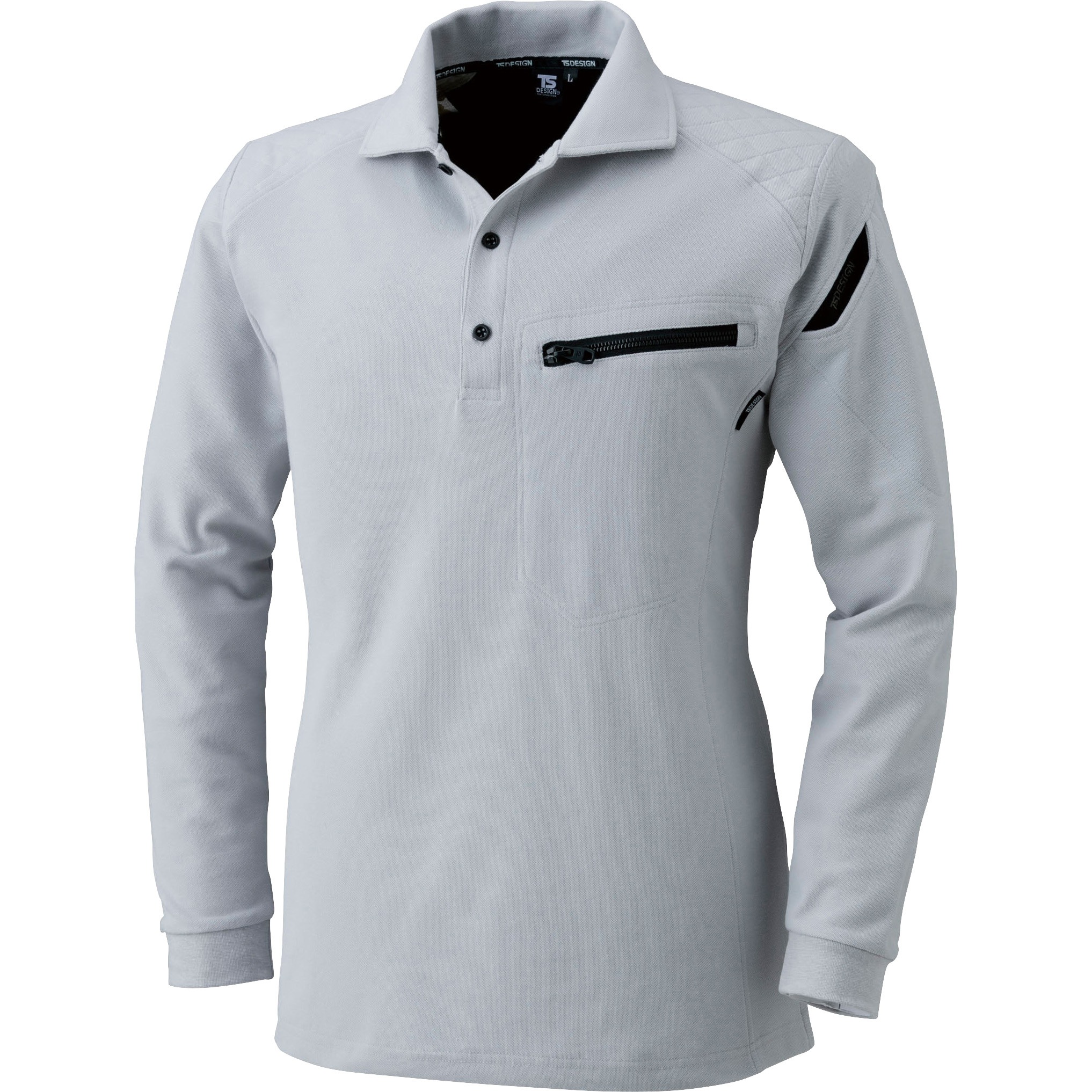 5105 5105 ワークニットロングポロシャツ(年間) TS DESIGN/Top