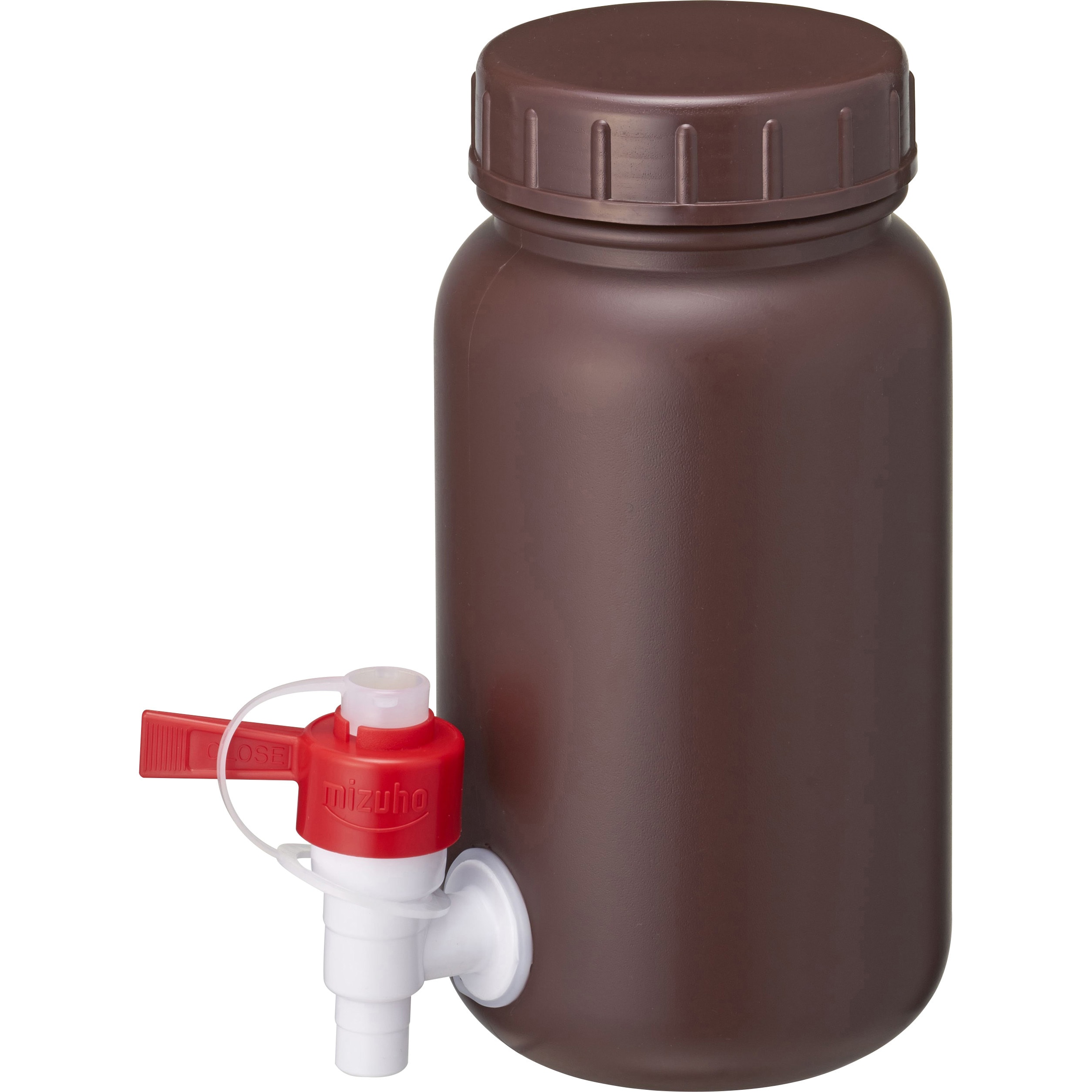 広口茶色瓶コック付 瑞穂化成工業 ボトル/瓶 【通販モノタロウ】