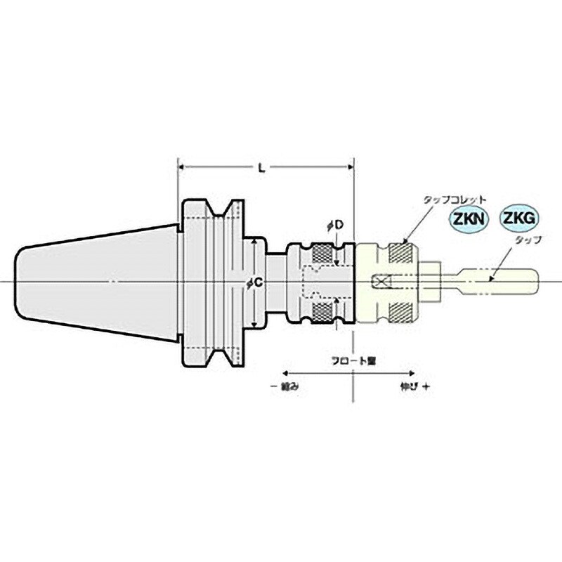 BT50-ZL38-150 自動定寸タッパチャック 1個 日研工作所 【通販モノタロウ】