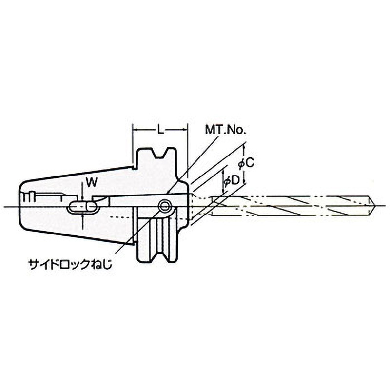 NBT50-MTA2-45 2LOCKモールステーパスリーブA型(タング式) 1個 日研 
