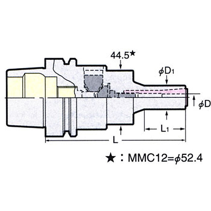 HSK63A-MMC12C-117 HSKミニミニチャック 1個 日研工作所 【通販 