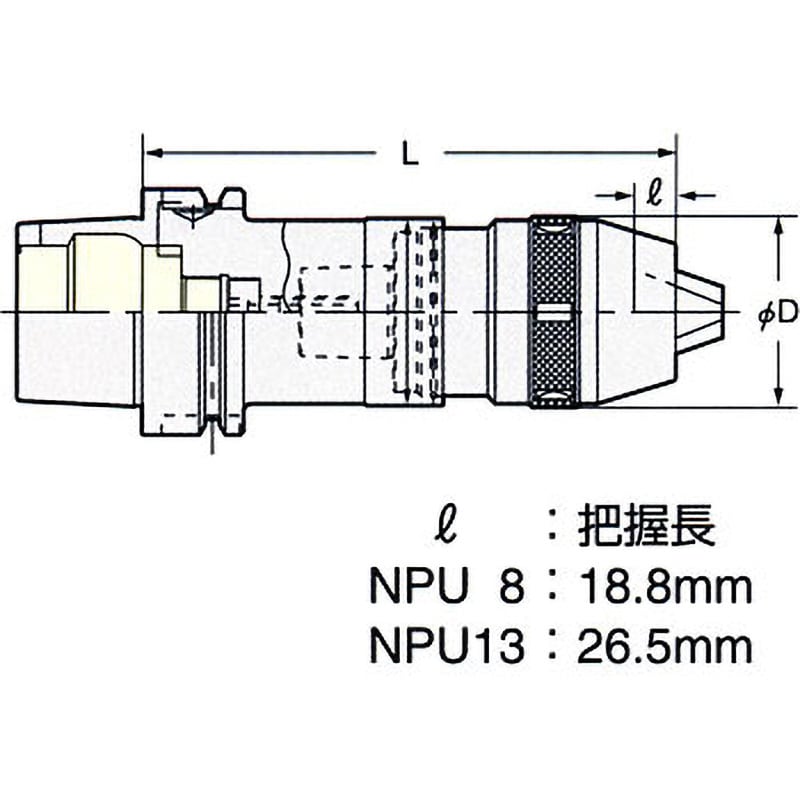 HSK63A-NPU13-135 HSK NC用ドリルチャック 1個 日研工作所 【通販モノタロウ】