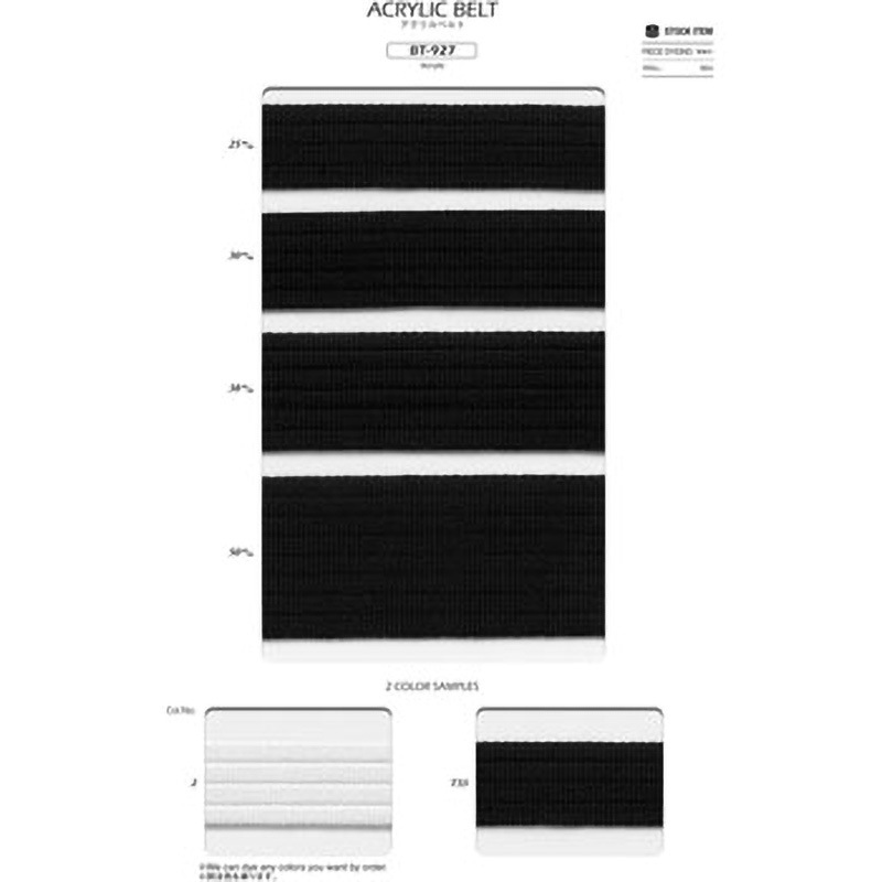 BT-927-30-T33 アクリルベルト S.I.C.(SHINDO) 幅30mm長さ50m  BT-927-30-T33 11,175円