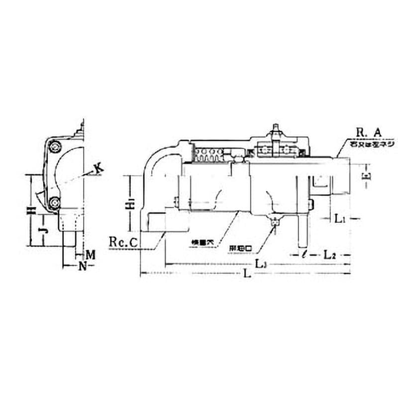 ACL32ALH ACL (単式ネジ取付式) 1個 昭和技研工業 【通販サイトMonotaRO】