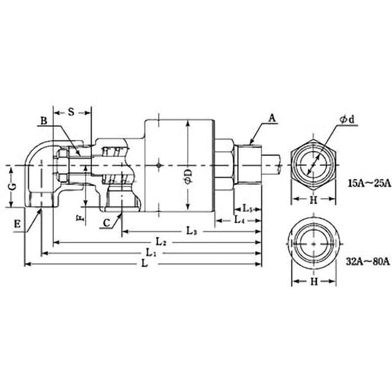 RXE3040LH RXE3000 RXH3000 (複式内管固定ネジ取付式) 1個 昭和技研