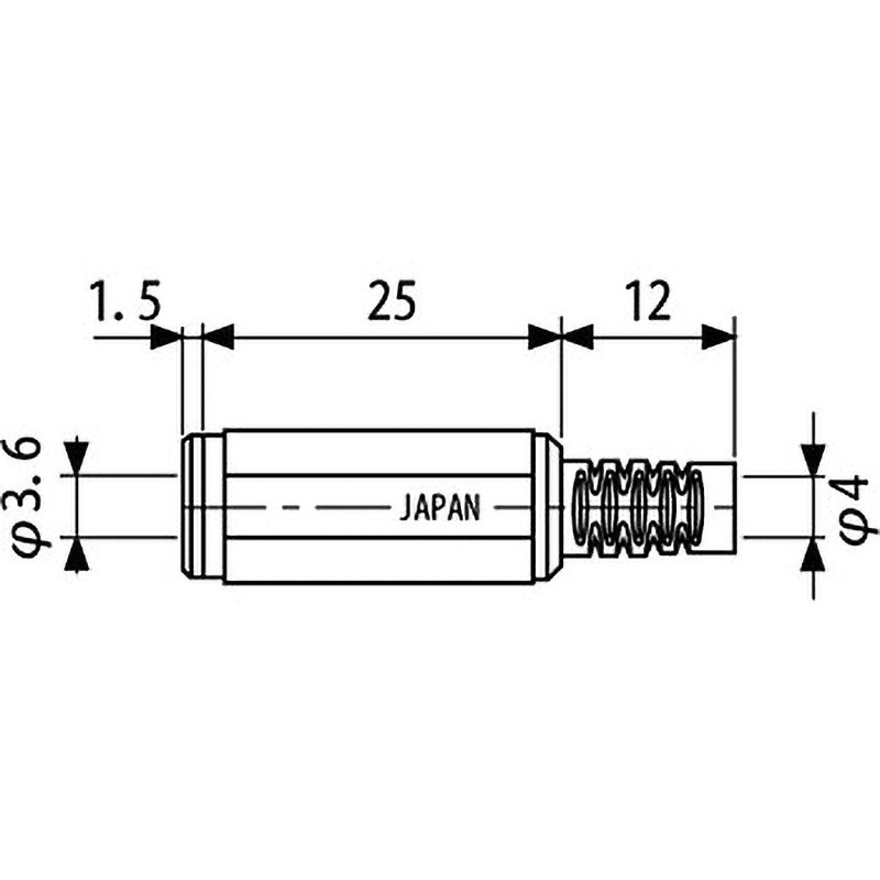 MJ-064 4極小形単頭ジャック Φ3.5 マル信無線電機 丸型 メス