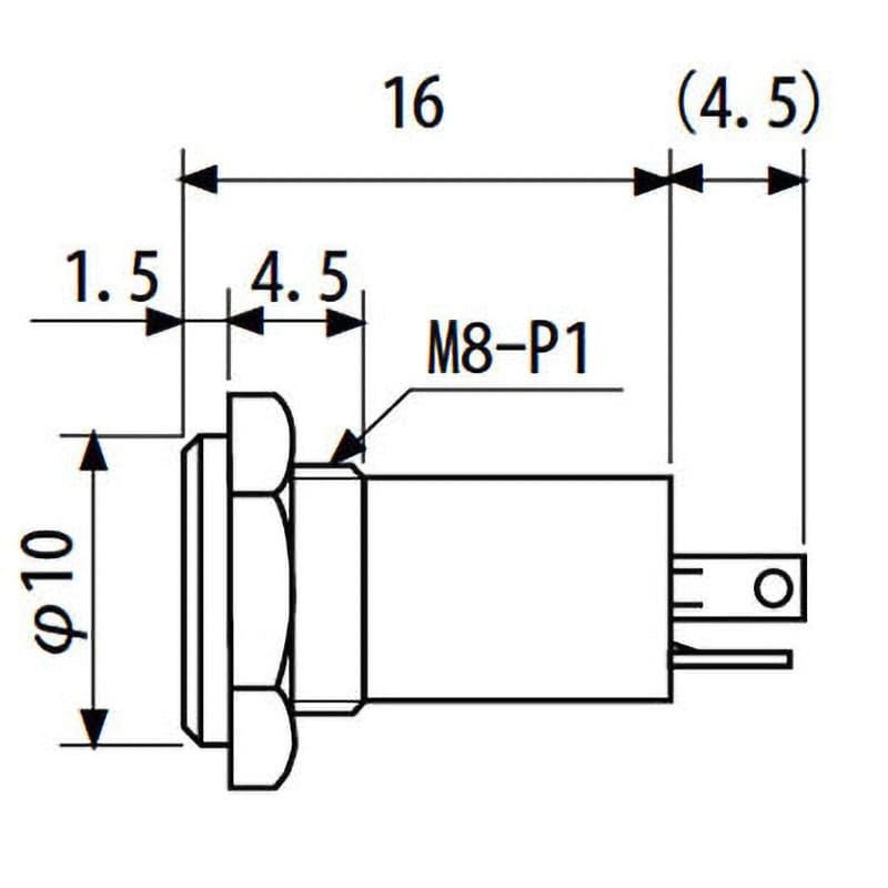 MJ-164H 2極小形単頭ジャック Φ3.5 マル信無線電機 丸型 メス