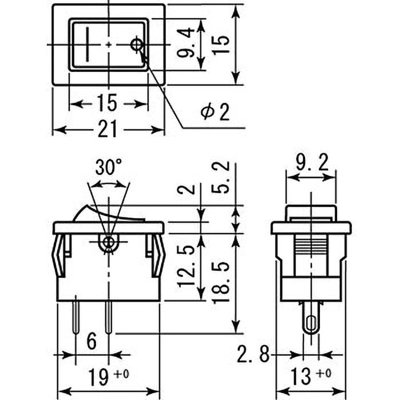 DS-850K-S-WD-K 波動スイッチ DS-850シリーズ ミヤマ電器 ON-OFF(点