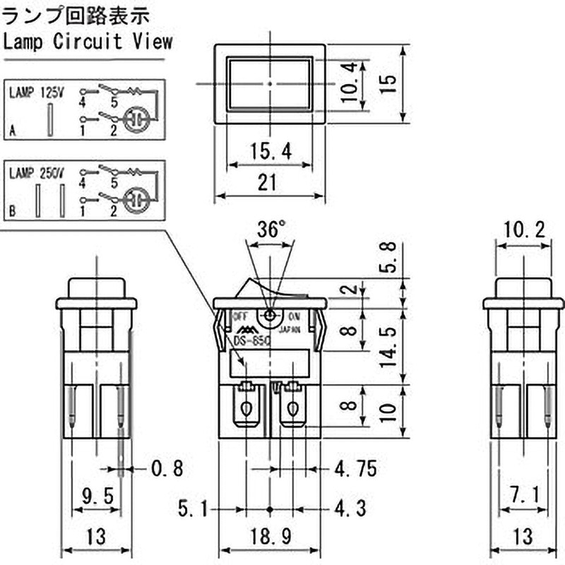 DS-850K-F3-N1-K-TR 波動スイッチ(照光) DS-850シリーズ ミヤマ電器