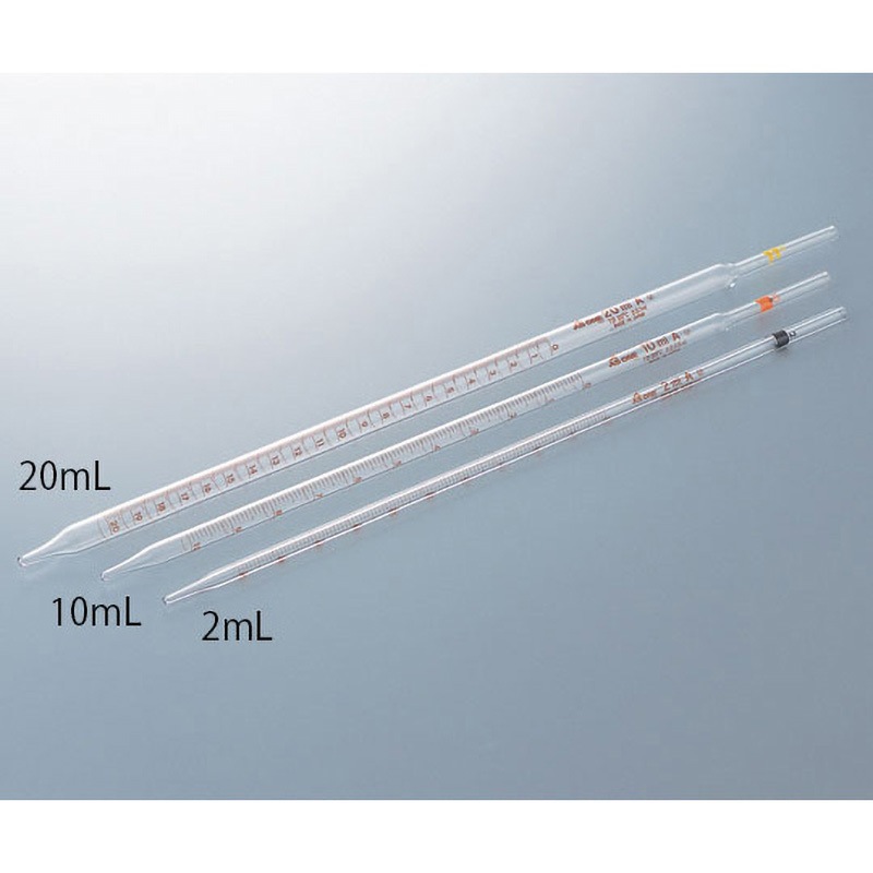 中間メスピペット 太穴 アズワン 容量20mL