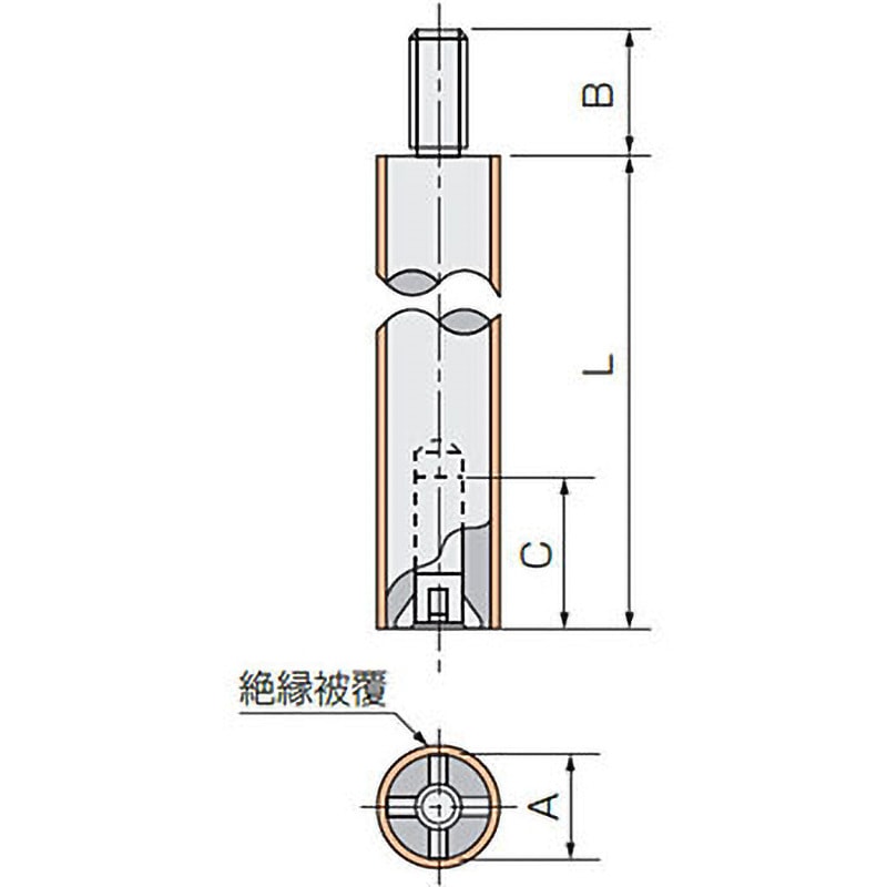 IMPX-4-60 絶縁丸ポスト(プラスネジ) 篠原電機 鋼製 - 【通販