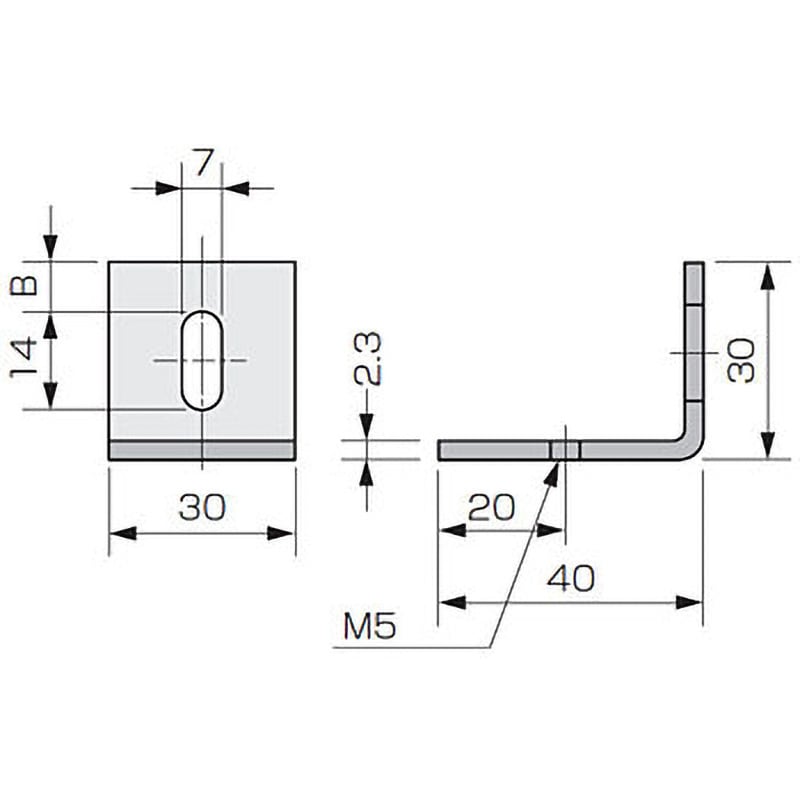 V-4-5 ABCパーツ(補助金具) 篠原電機 ねじ径M5 1袋(5個) V-4-5