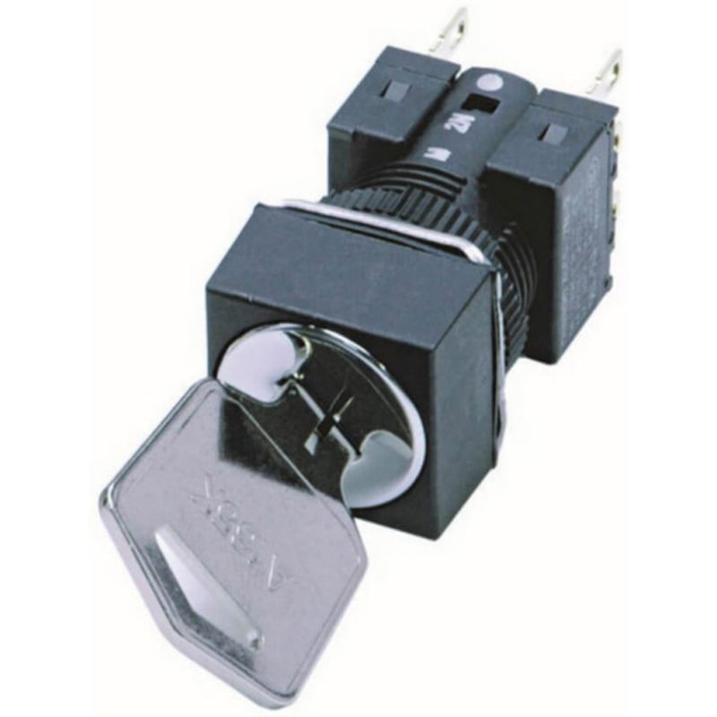 A165K-A2M-2 キー形セレクタスイッチ(正方形)(丸胴形Φ16) A165K