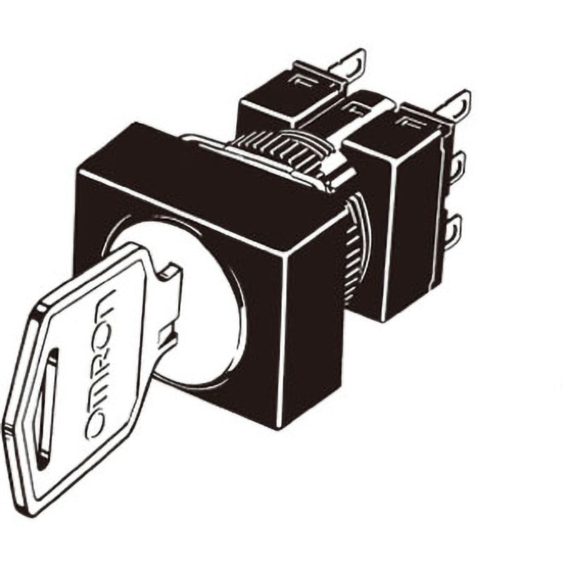 A165K-J2ML-1 キー形セレクタスイッチ(長方形)(丸胴形Φ16) A165K omron