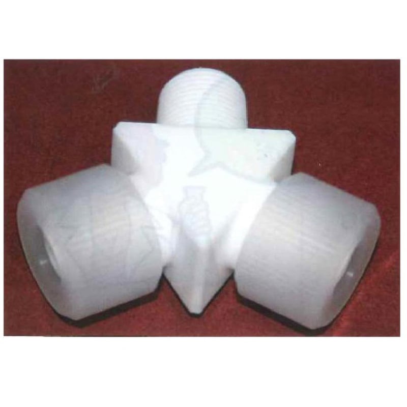00U-044-02 USL-PTFE・FBジョイントY型ハーフユニオン 00U-044シリーズ ユニバーサル 適合チューブ外径8Φ用 1個