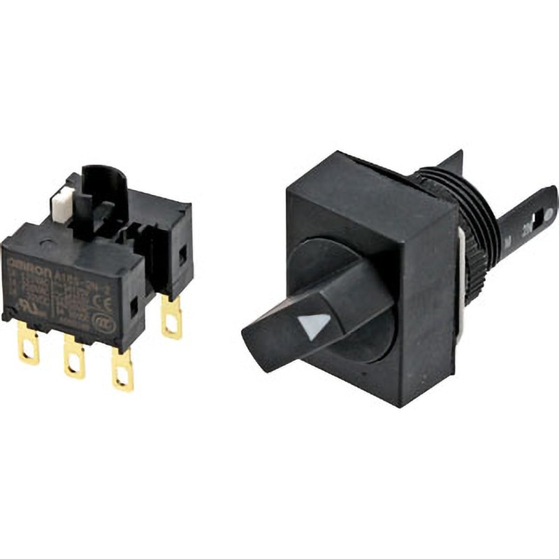A165S-J2M-2 ツマミ形セレクタスイッチ(長方形)(丸胴形Φ16 A165S-J2M-2 ツマミ形セレクタスイッチ(長方形)(丸胴形Φ16
