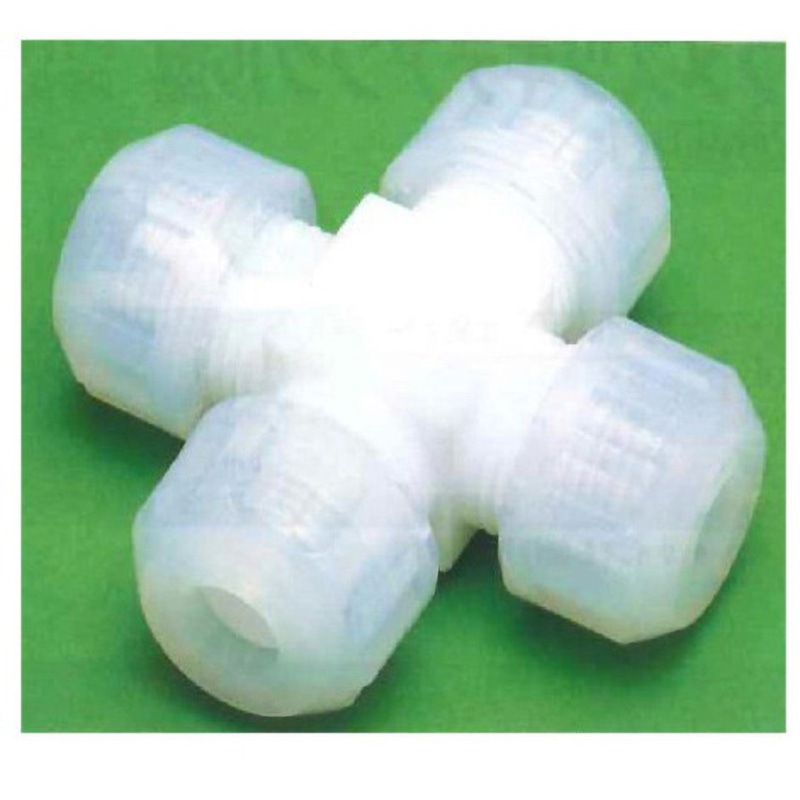 00U-078-01N USL-PTFE接続ジョイント十字型 00Uシリーズ ユニバーサル 適合チューブ外径6Φ用 1個 00U-078-01N