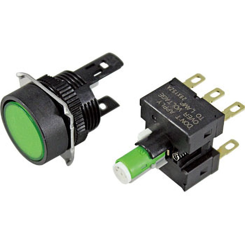 A16L-TGM-24D-2 押ボタンスイッチ(丸形)(LED)(丸胴形Φ16) A16 Aratas