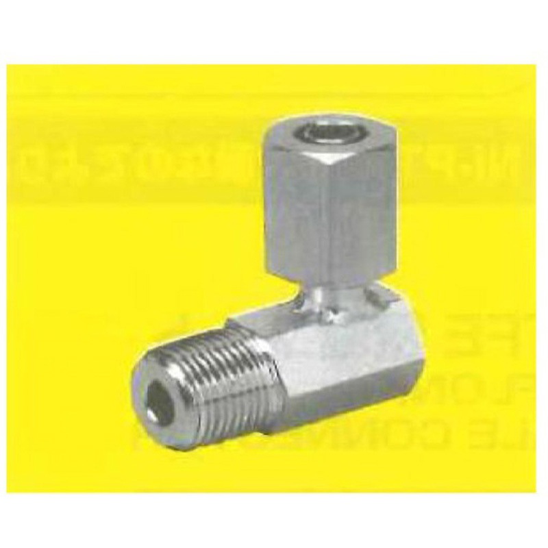 00N-051-01 フッ素樹脂チューブ接続用 PTFE無電コート USLエルボユニオン 00N-051シリーズ ユニバーサル チューブ外径6mm 1袋(5個)