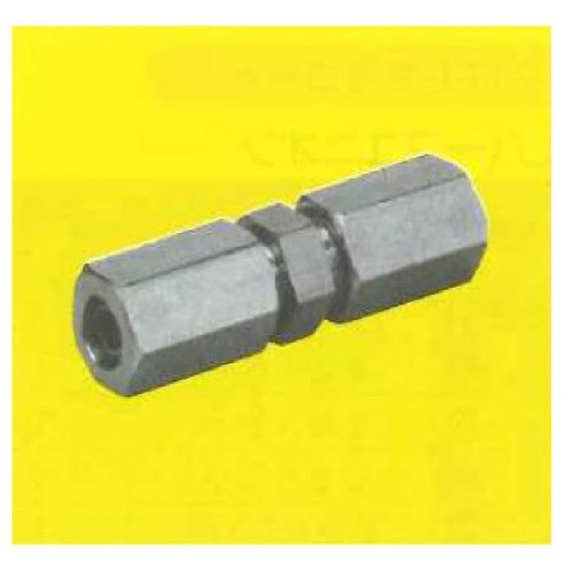 00N-052-01 フッ素樹脂チューブ接続用 PTFE無電コート USLフレヤードユニオン 00N-052シリーズ ユニバーサル チューブ外径6mm 1袋(5個)