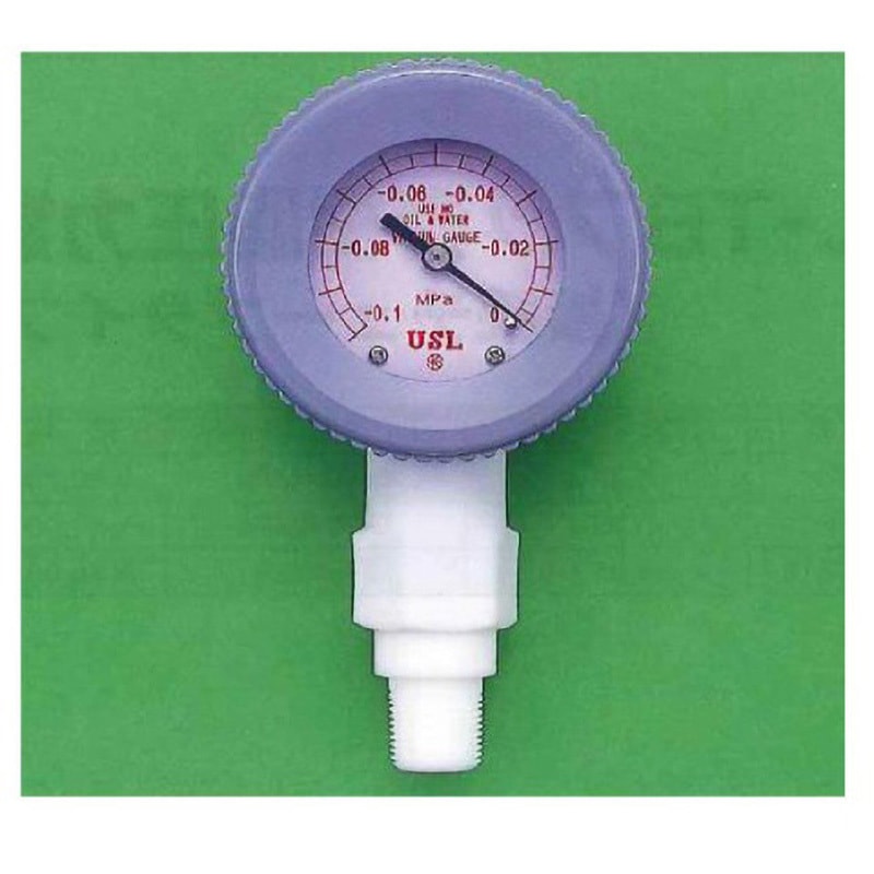 00N-232-02 USLフッ素樹脂真空計 00N-232シリーズ ユニバーサル 圧力レンジ-0.1～0MPa 径75mm