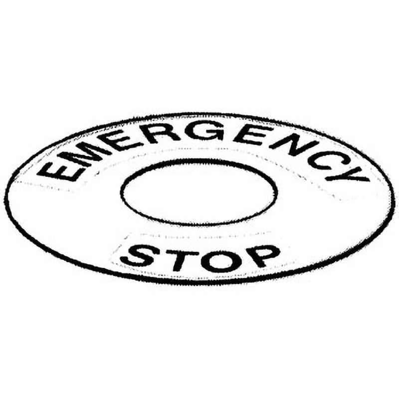 A22Z-3466-1 押ボタンスイッチ用非常停止用彫刻板 1個 omron(オムロン