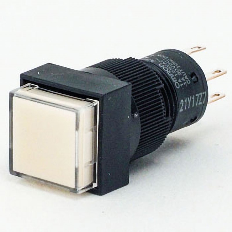 A3CA-90A1-24EW 押ボタンスイッチ(正方形)(LED)(丸胴形Φ12) A3C Aratas