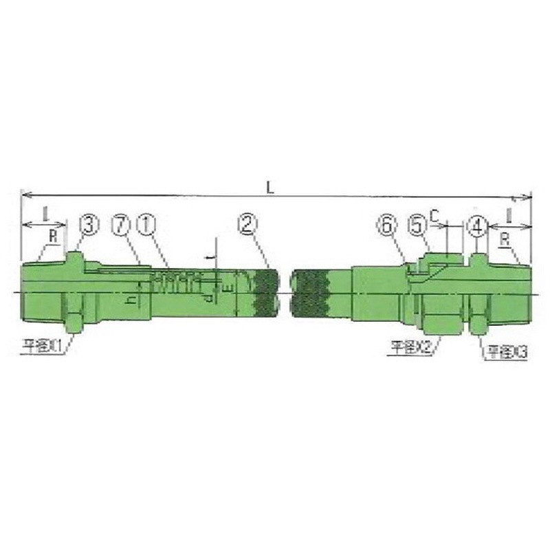 00I-114-04 USL低圧用ホース PFAコルゲーションチューブ 00Iシリーズ ユニバーサル 種別32A×1m   00I-114-04