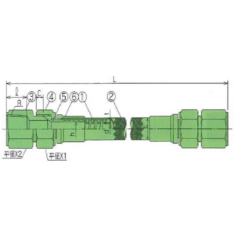 ユニバーサル USL低圧用ホース(PFAコルゲーションチューブ) 20A×1m 00I-117-02 ユニバーサル USL低圧用ホース(PFAコルゲーションチューブ) 20A×1m 00I-117-02