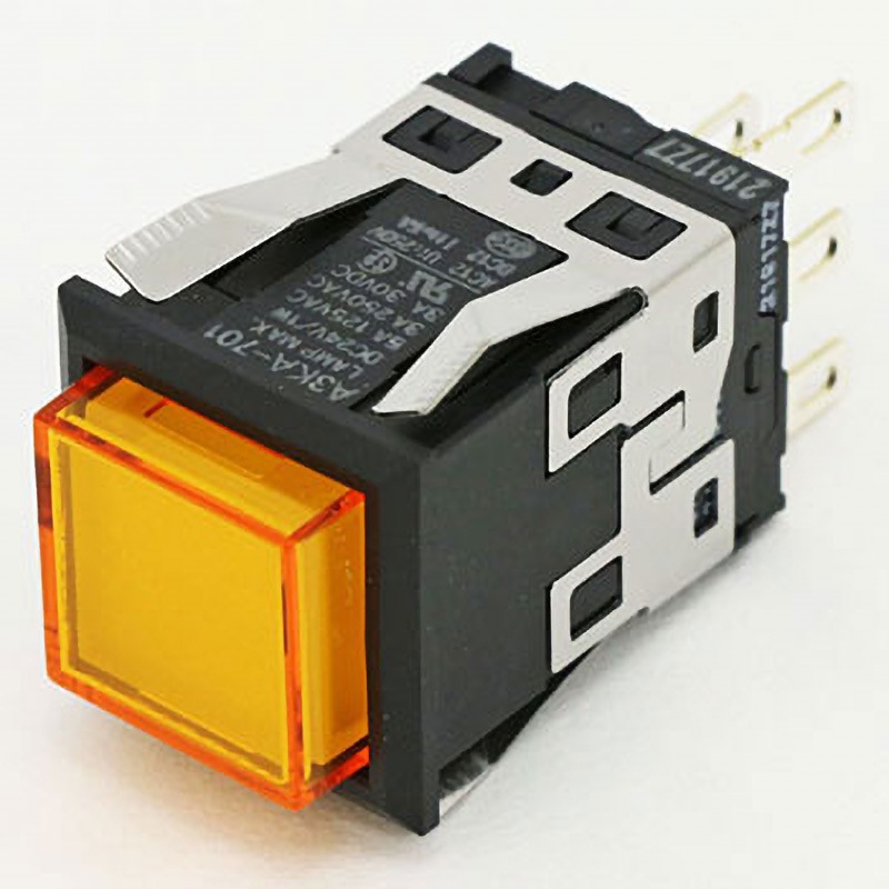 照光押ボタンスイッチ(正方形)(角胴形) A3K omron(オムロン) 押し