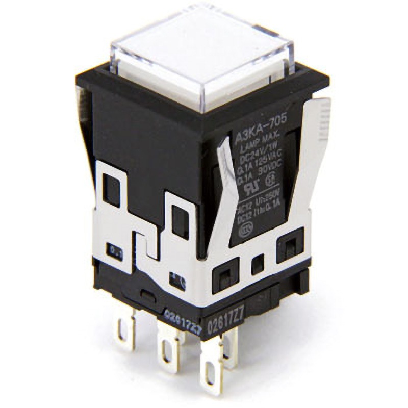 A3KA-90E1-05EW 照光押ボタンスイッチ(正方形)(角胴形) A3K A3KA-90E1-05EW 照光押ボタンスイッチ(正方形)(角胴形) A3K