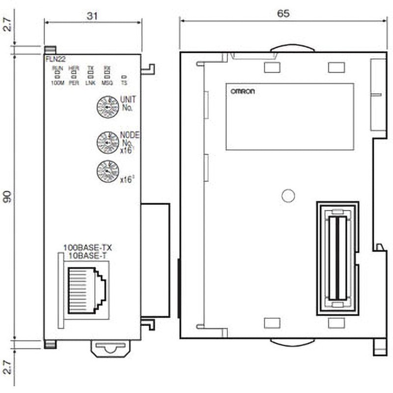 CJ1W-FLN22 SYSMAC CJシリーズ FL-netユニット omron(オムロン) 100BASE-TX(10BASE-Tとして使用可能)タイプ 109,900円