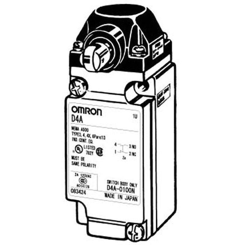D4A-3107-VN 小型重装備リミットスイッチ D4A-□N 1個 omron(オムロン) 【通販モノタロウ】