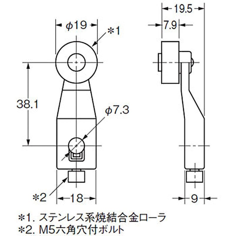 D4A-A10 小形重装備リミットスイッチ用レバー D4A 1個 オムロン(omron