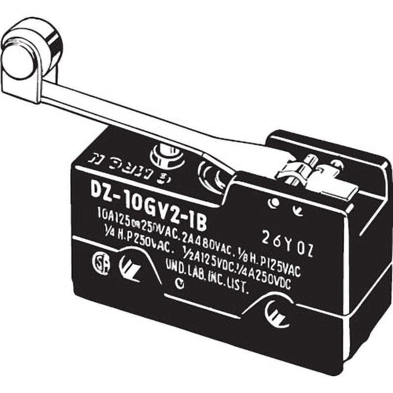 DZ-10GV2-1B 双極双投基本スイッチ DZ omron(オムロン) ヒンジ・ローラ