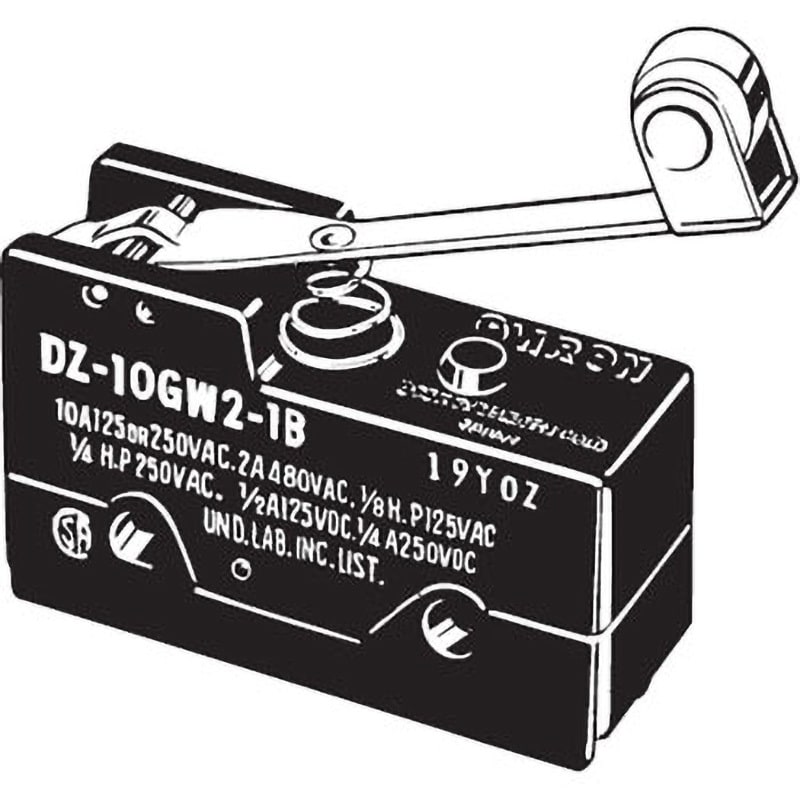 DZ-10GW2-1B 双極双投基本スイッチ DZ オムロン(omron) ヒンジ・ローラ・レバー形(OT大) ねじ締め端子 DZ-10GW2-1B  - 【通販モノタロウ】